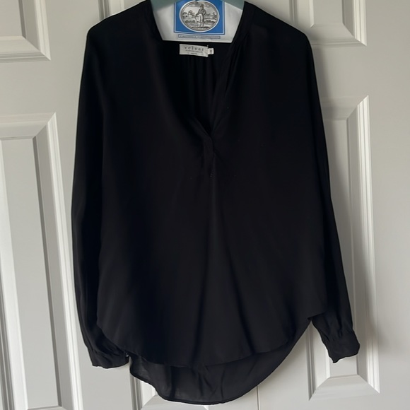 Velvet by Graham & Spencer Black Boho long sleeve peasant shirt - Picture 2 of 5